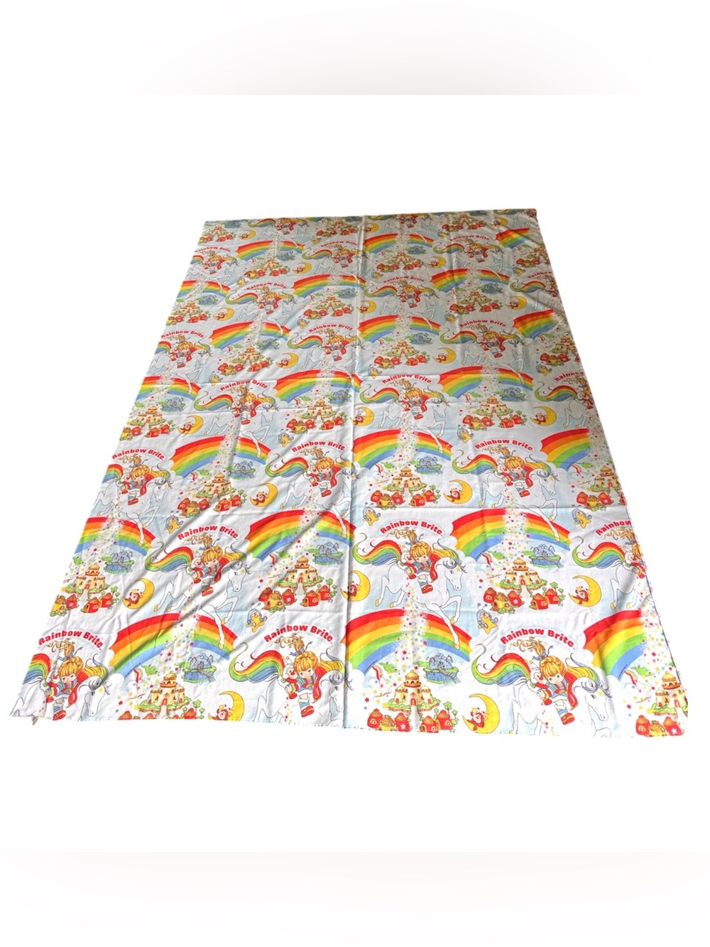 Vintage 1983 Hallmark Rainbow Brite Twin Size Flat Sheet